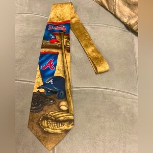 EAGLES WINGS 100% Silk ATLANTA BRAVES Neck Tie GIFT CHRISTMAS ATL